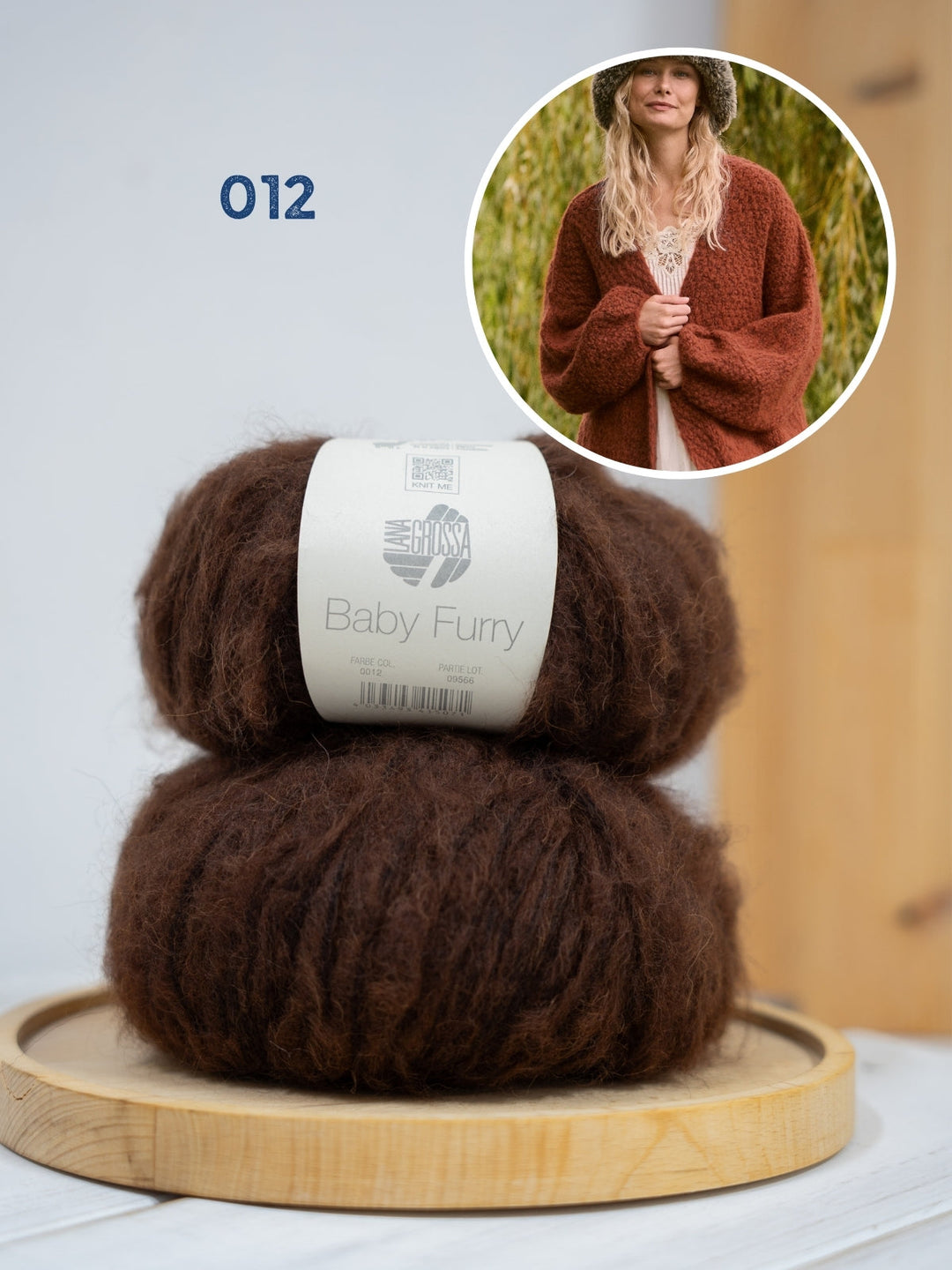 Strickpaket Baby Furry Jacke mit Ballonärmeln