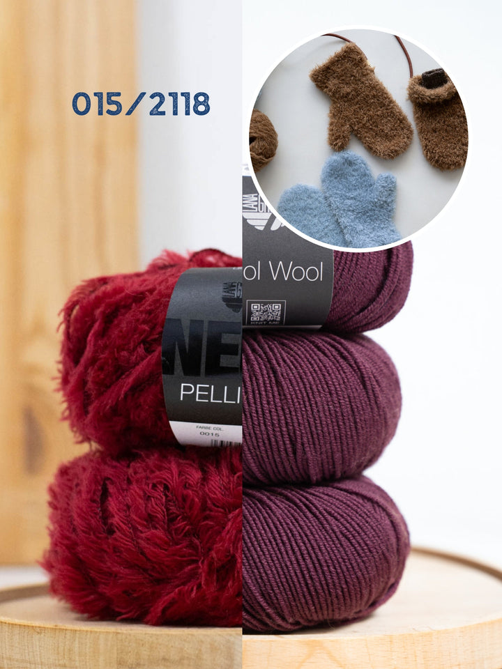 Strickpaket Pelliccia &amp; Cool Wool Fäustlinge