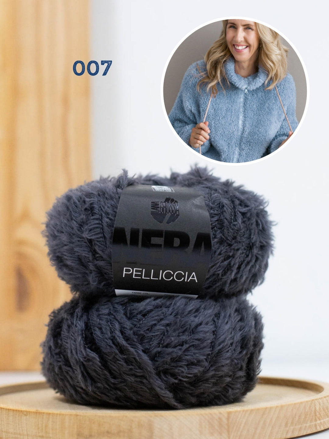 Strickpaket Pelliccia Jacke mit Reißverschluss