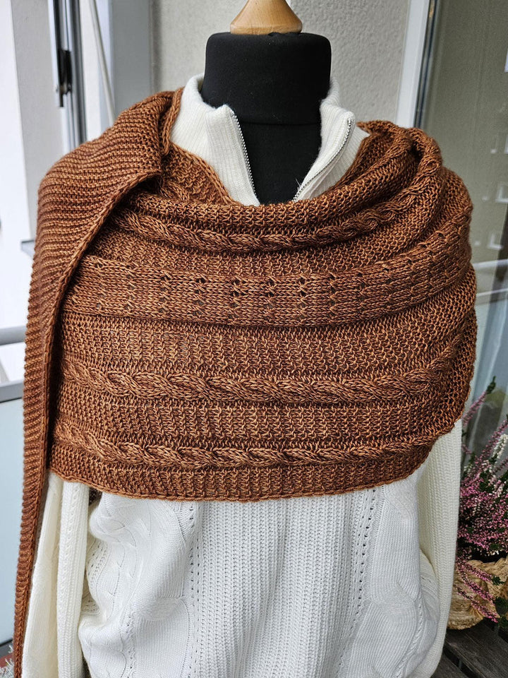 Strickpaket Lizas Tuch Orange Night - Vintage