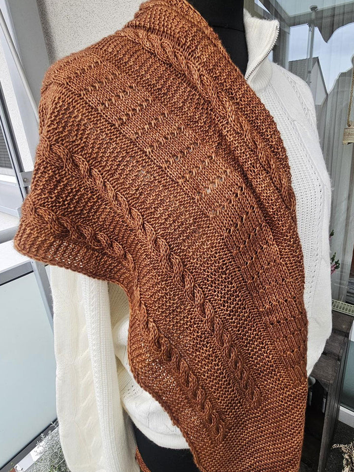 Strickpaket Lizas Tuch Orange Night - Vintage