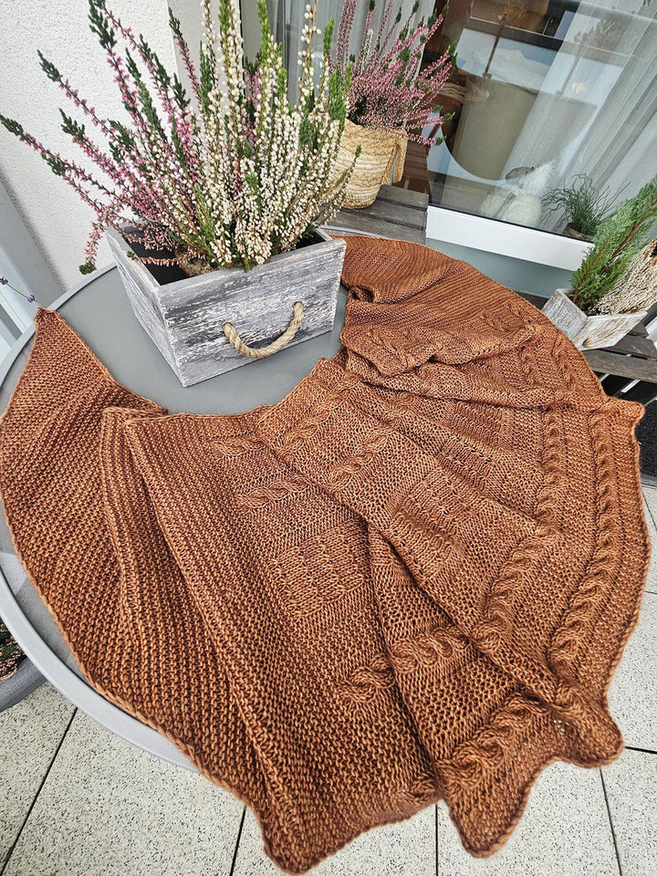 Strickpaket Lizas Tuch Orange Night - Vintage