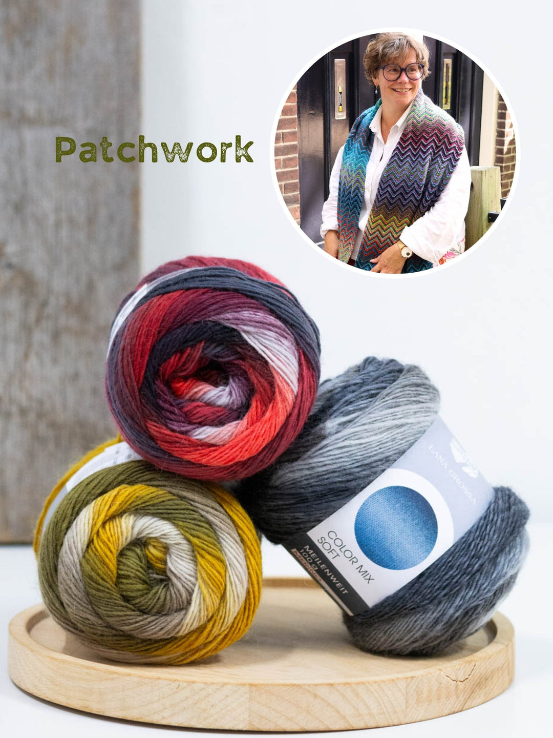 Strickpaket Full Color Schal