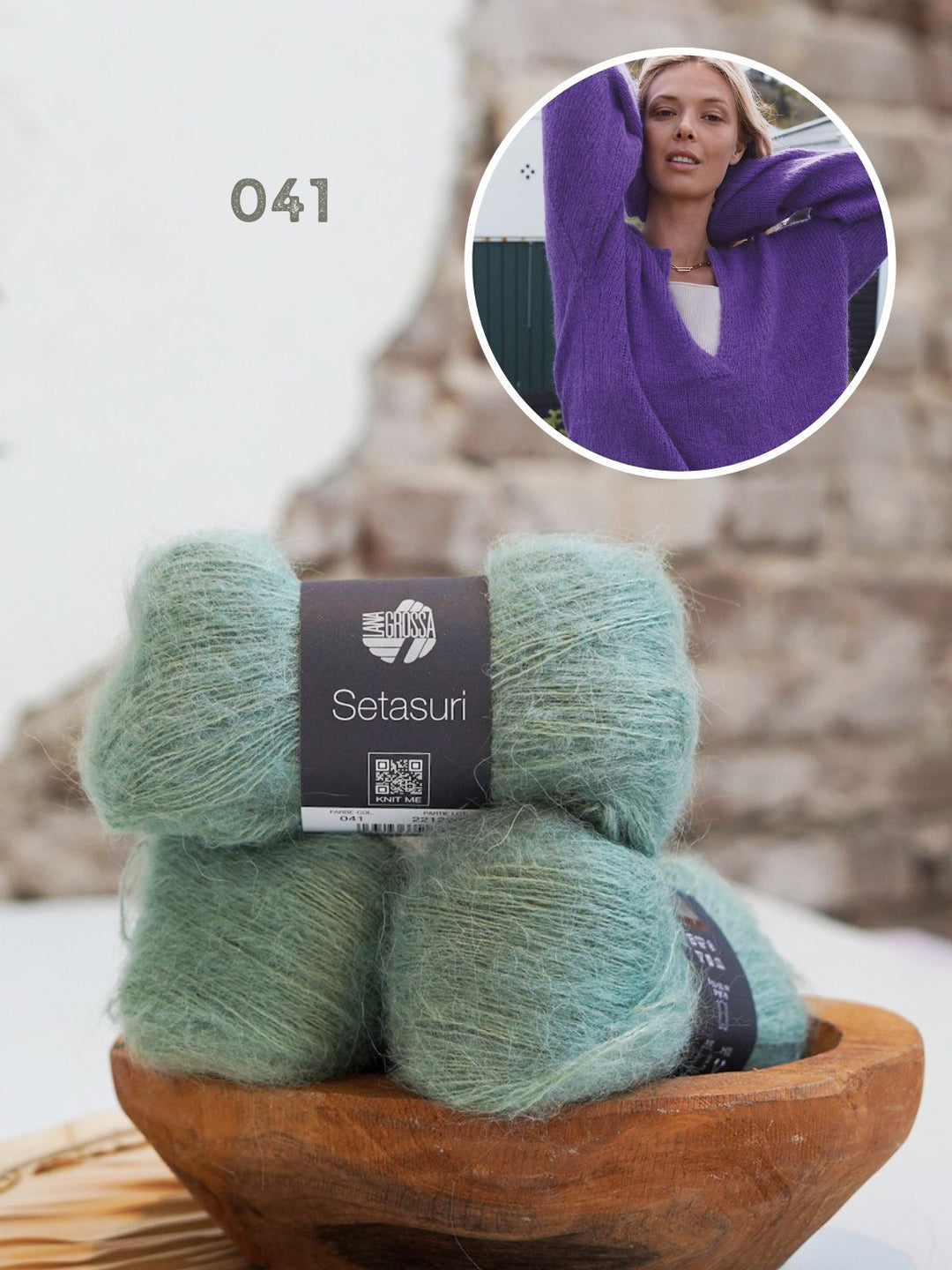 Strickpaket Setasuri Top-Down Pullover