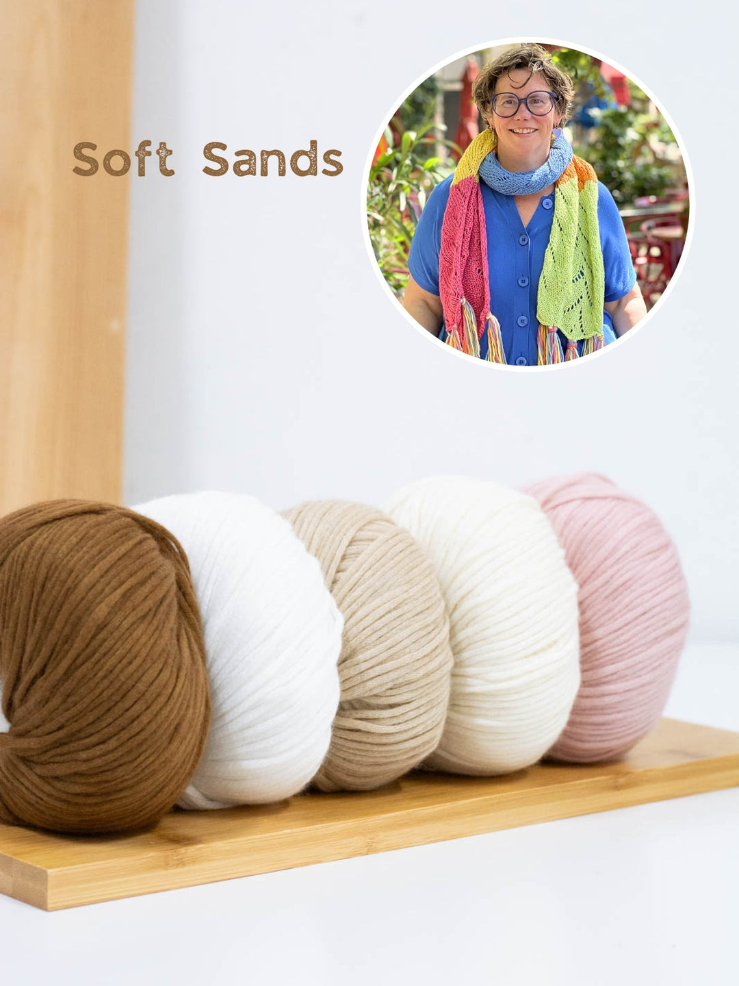 Strickpaket Colorblock Ajour Schal