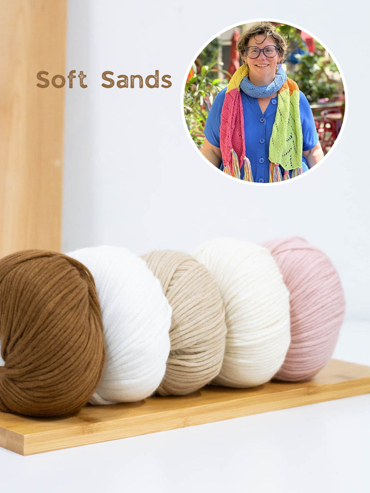 Strickpaket Colorblock Ajour Schal