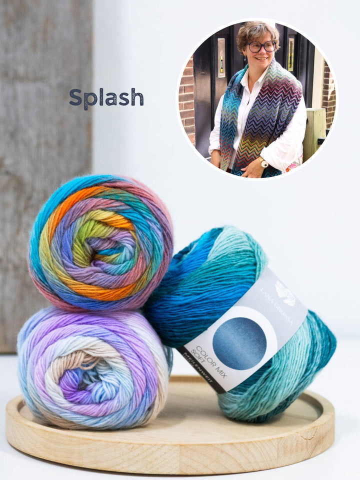 Strickpaket Full Color Schal
