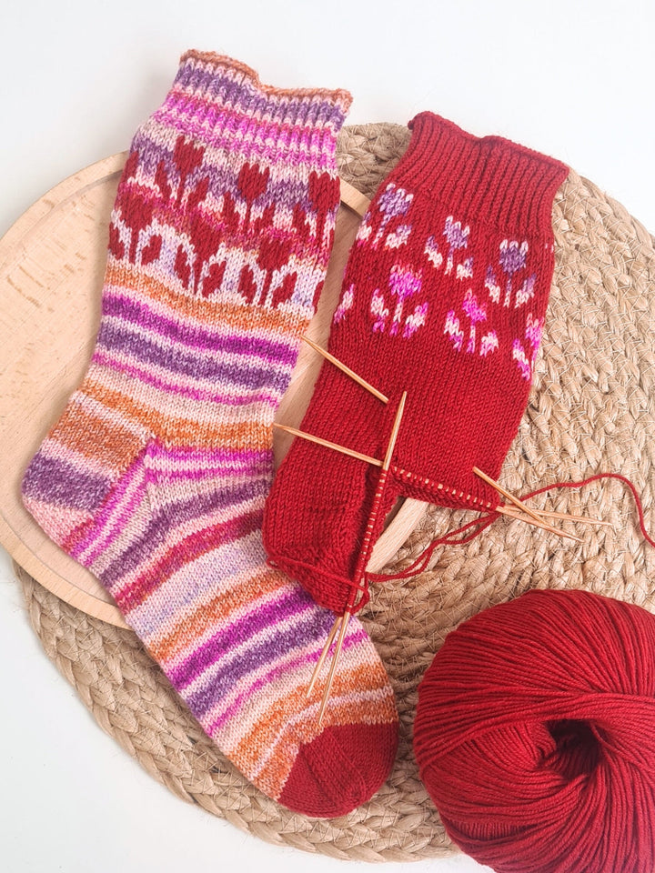Strickpaket Tulpen Socken