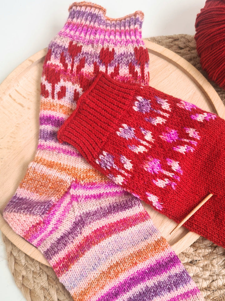 Strickpaket Tulpen Socken