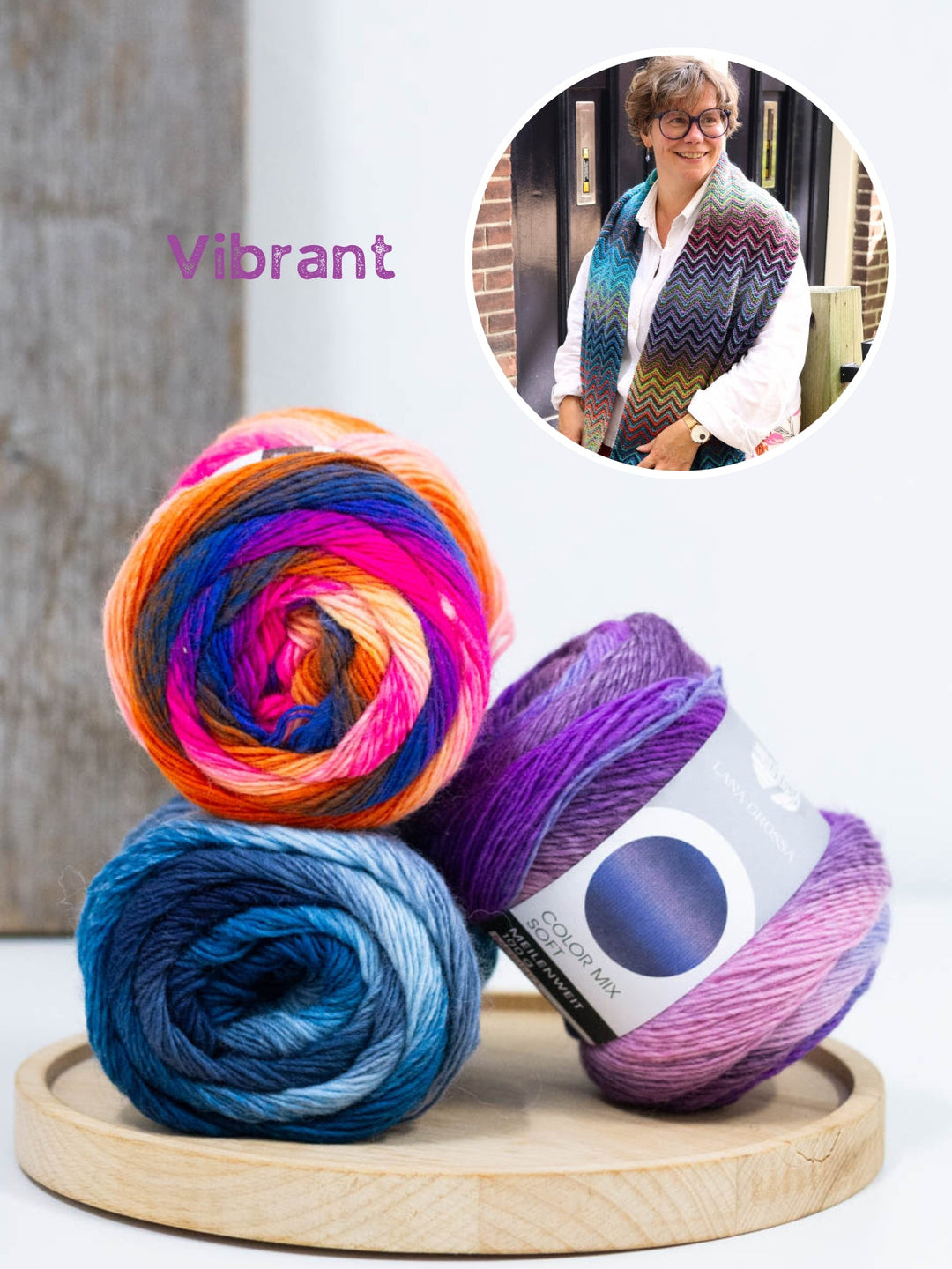 Strickpaket Full Color Schal