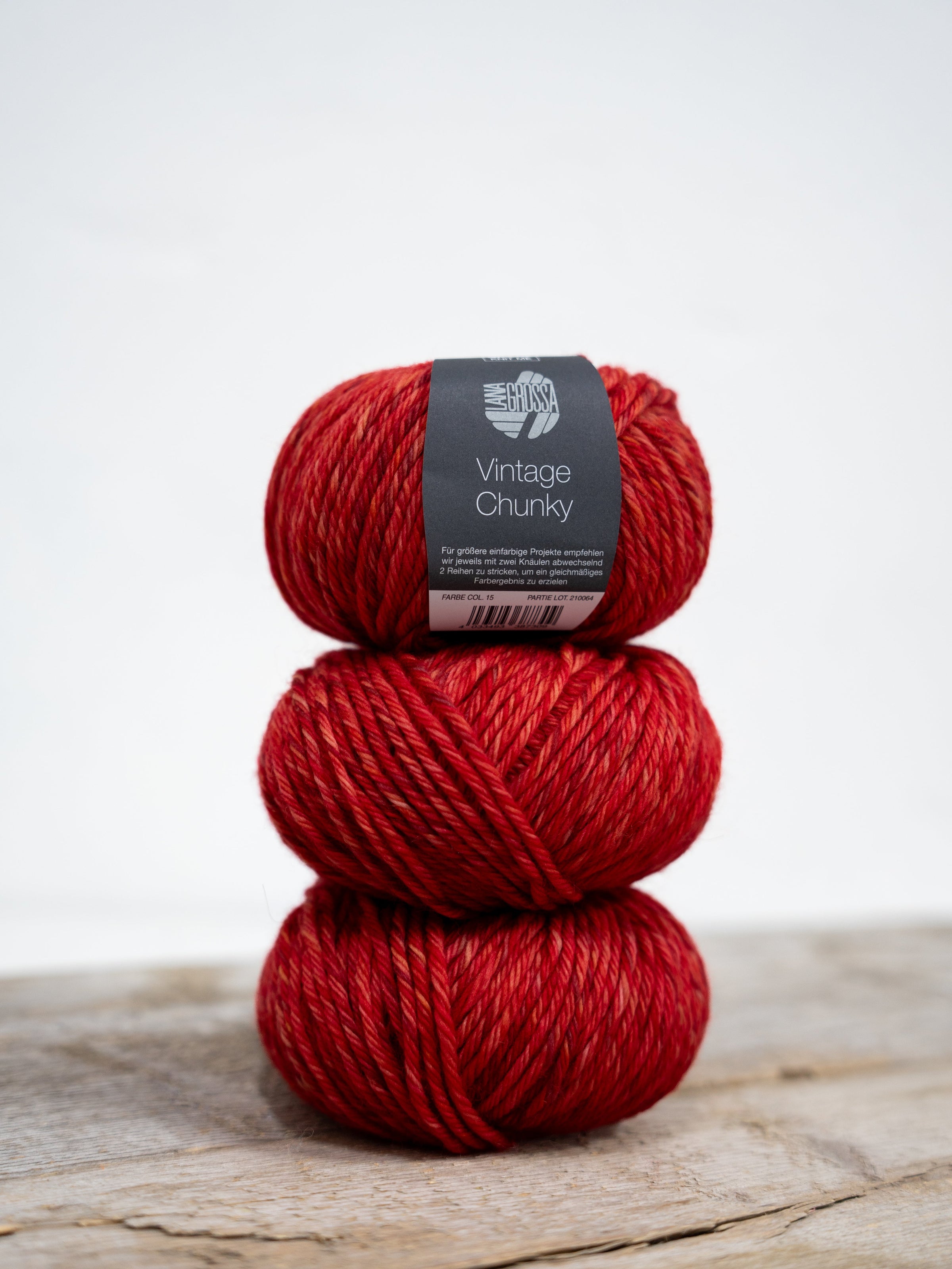 Vintage Chunky 015 Hell-/Dunkelrot