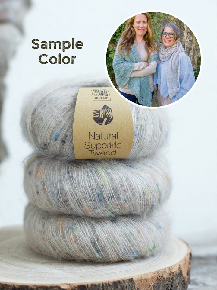 Strickpaket Feather &amp; Fan Lacetuch - Tanja Steinbach