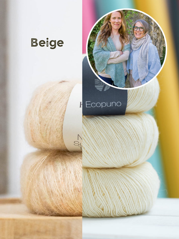 Strickpaket Feather &amp; Fan Lacetuch - Tanja Steinbach
