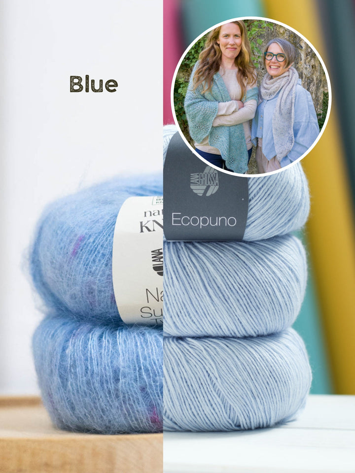 Strickpaket Feather &amp; Fan Lacetuch - Tanja Steinbach