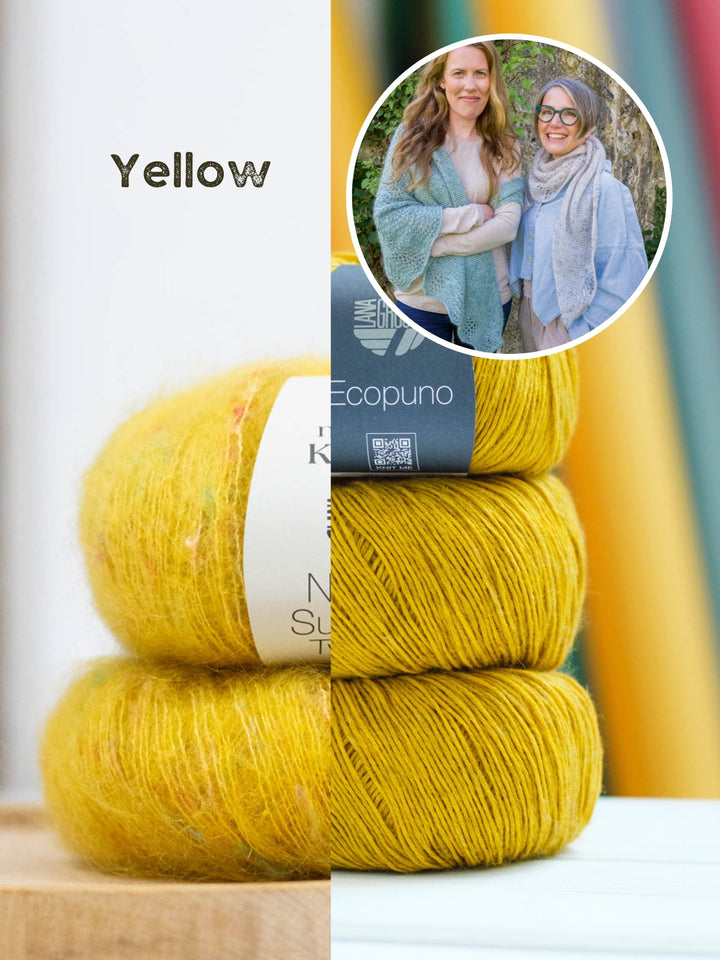 Strickpaket Feather &amp; Fan Lacetuch - Tanja Steinbach
