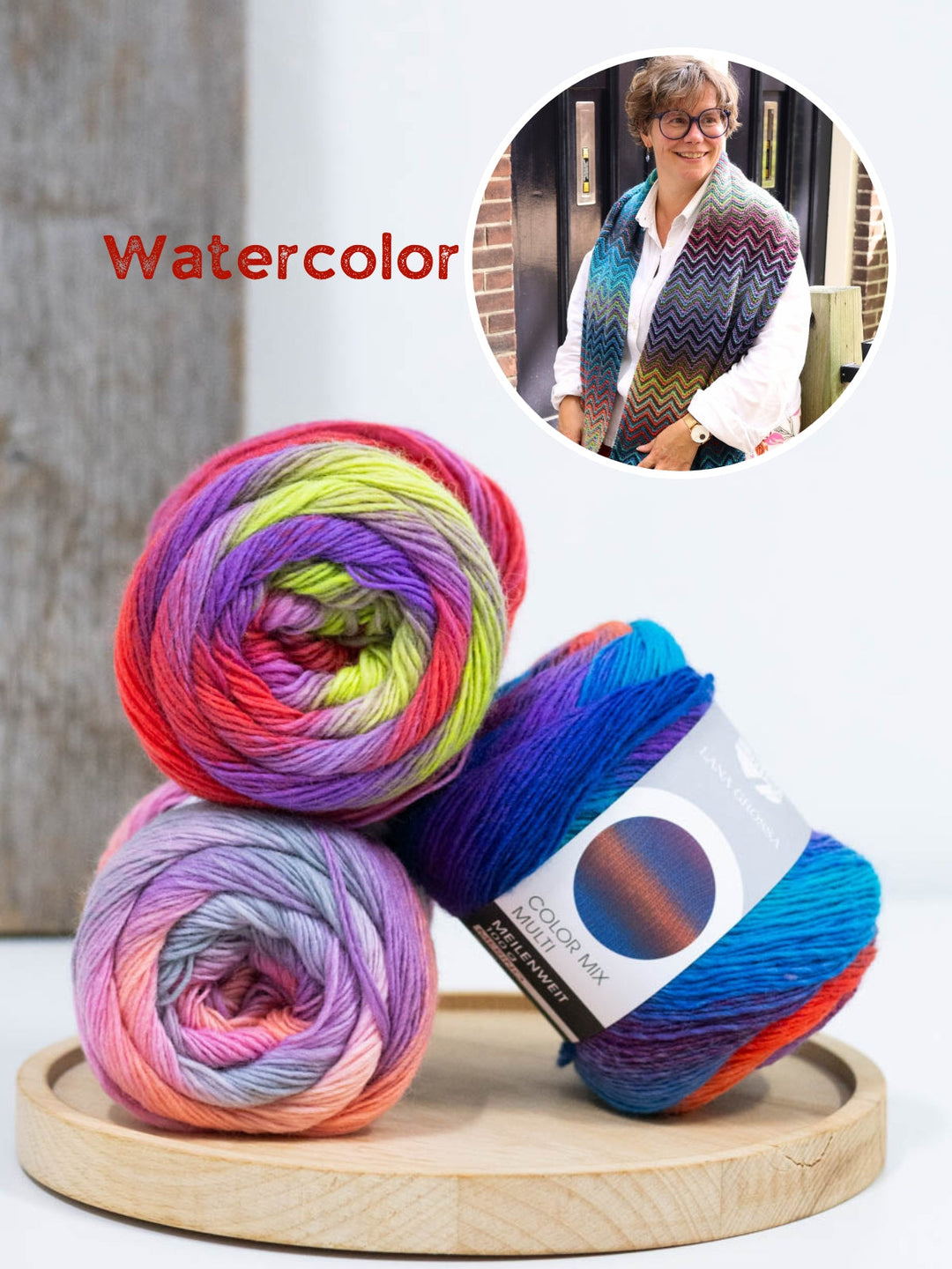 Strickpaket Full Color Schal