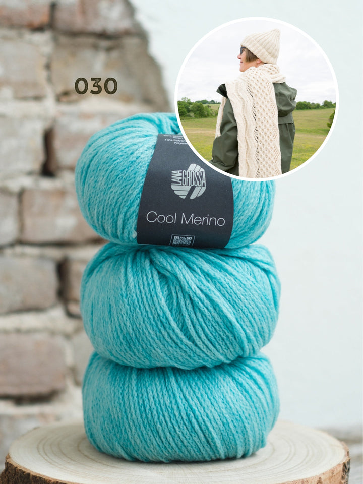 Strickpaket Inis Zopfmütze &amp; Zopfschal - Tanja Steinbach