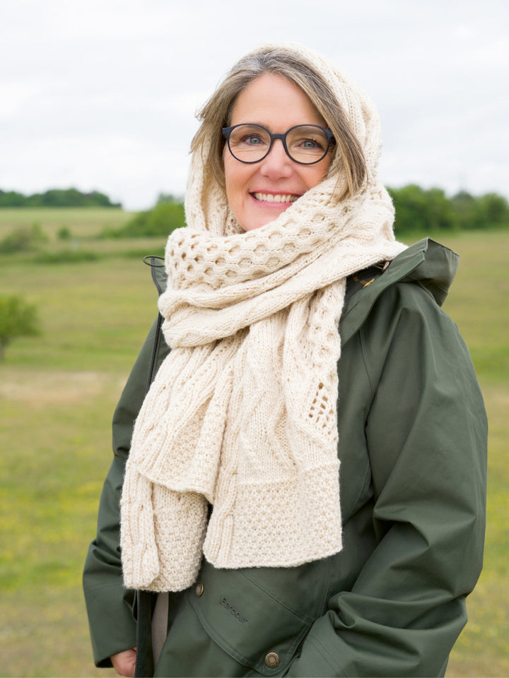 Strickpaket Inis Zopfmütze &amp; Zopfschal - Tanja Steinbach