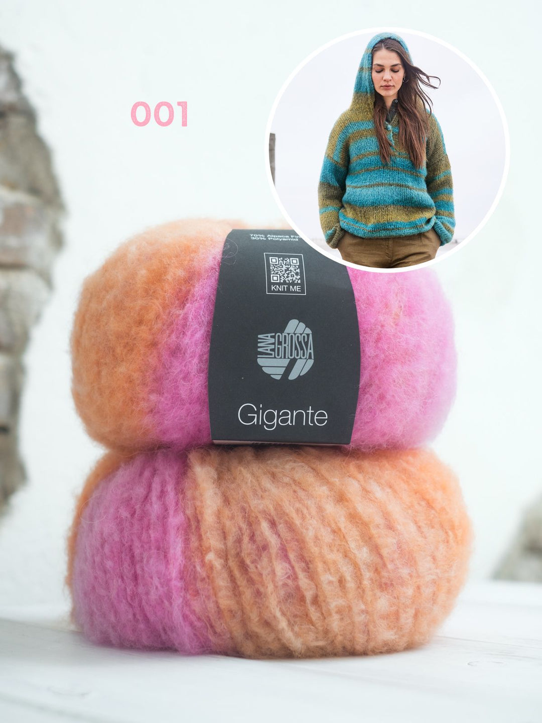Strickpaket Gigante Kapuzenpullover