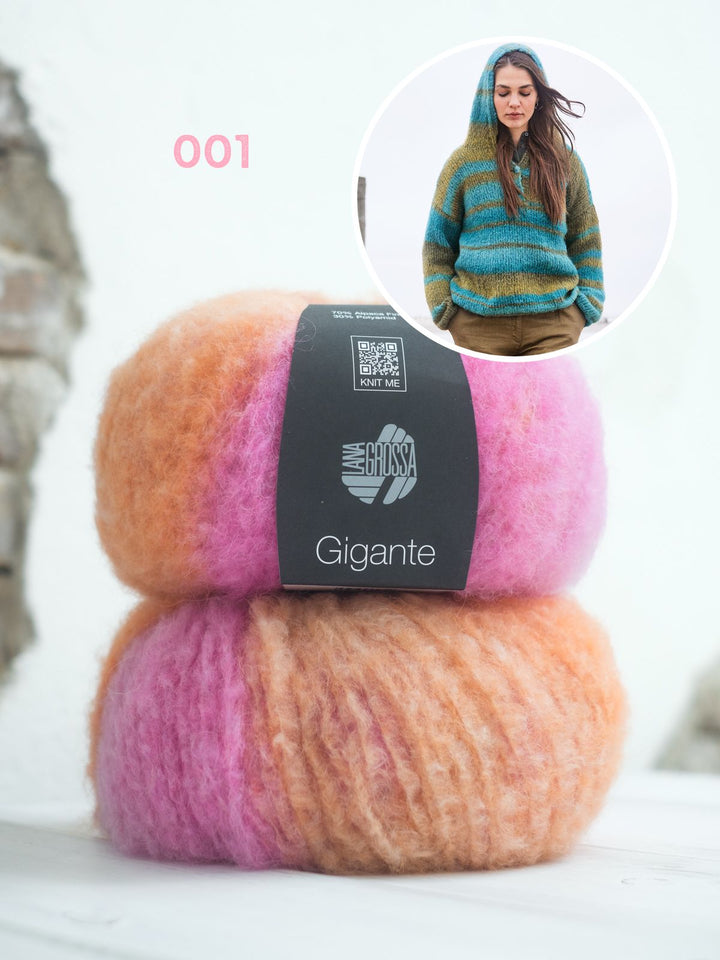 Strickpaket Gigante Kapuzenpullover