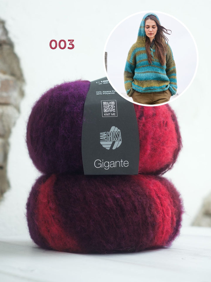 Strickpaket Gigante Kapuzenpullover