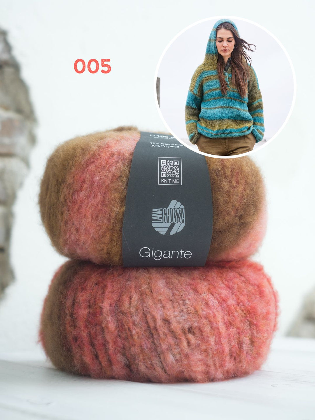 Strickpaket Gigante Kapuzenpullover