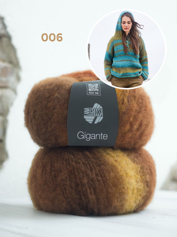 Strickpaket Gigante Kapuzenpullover