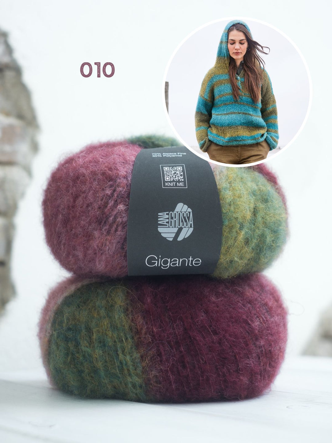 Strickpaket Gigante Kapuzenpullover
