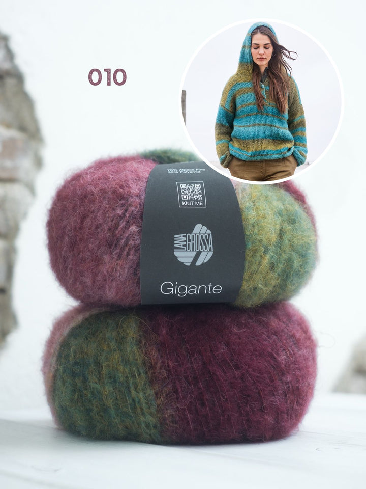 Strickpaket Gigante Kapuzenpullover