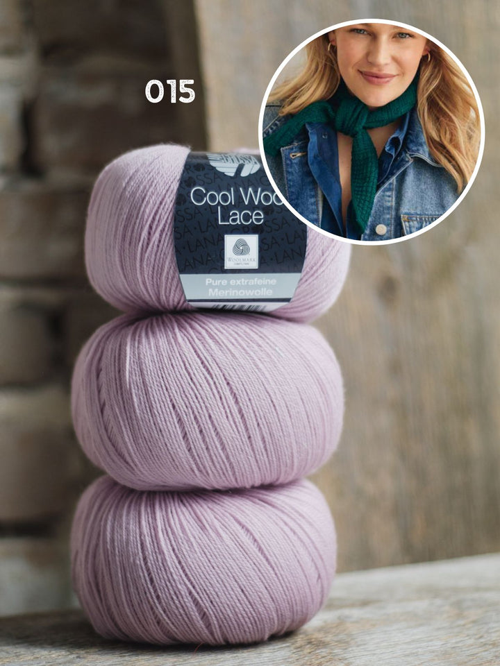 Strickpaket Cool Wool Lace Halstuch