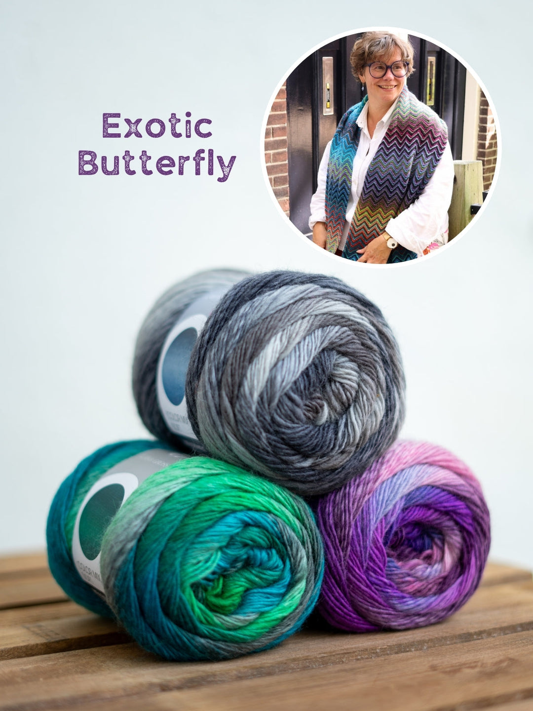 Strickpaket Full Color Schal