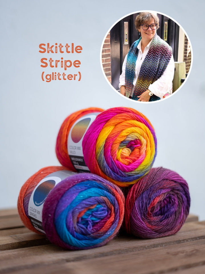Strickpaket Full Color Schal