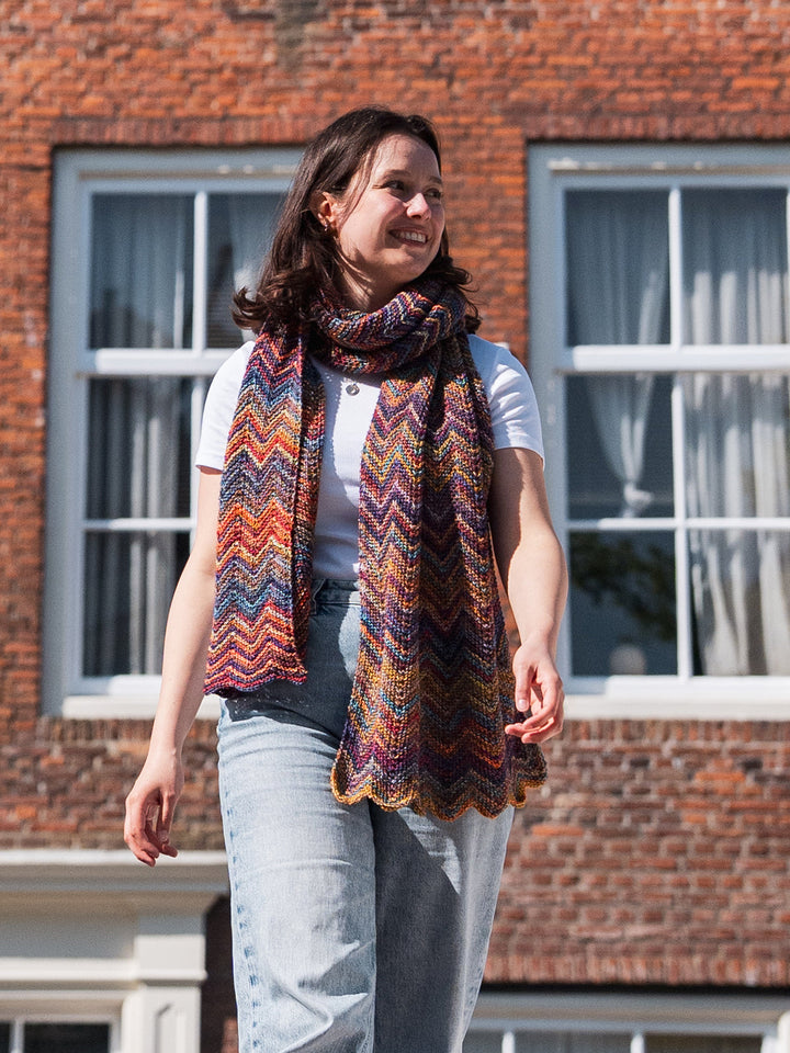 Strickpaket Full Color Schal - Gianna