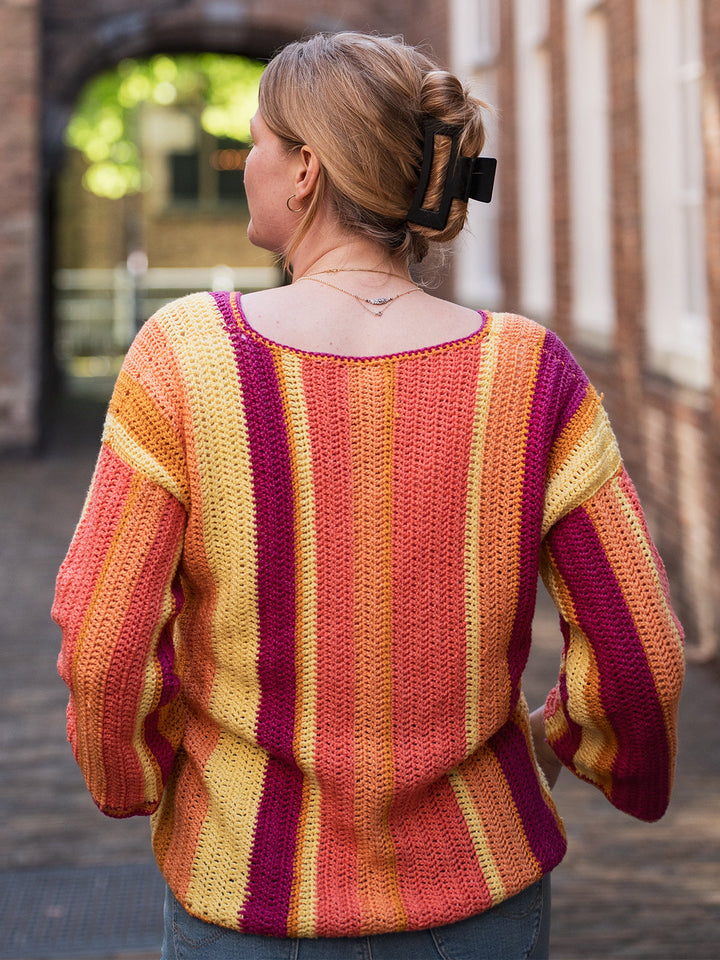 Häkelpaket Alta Moda Cotolana gestreifte Tunika
