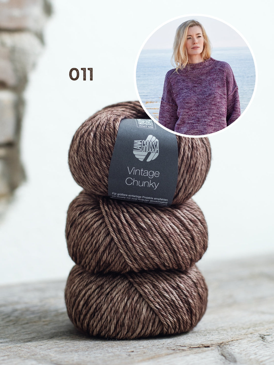 Strickpaket Vintage Chunky Oversized Pullover
