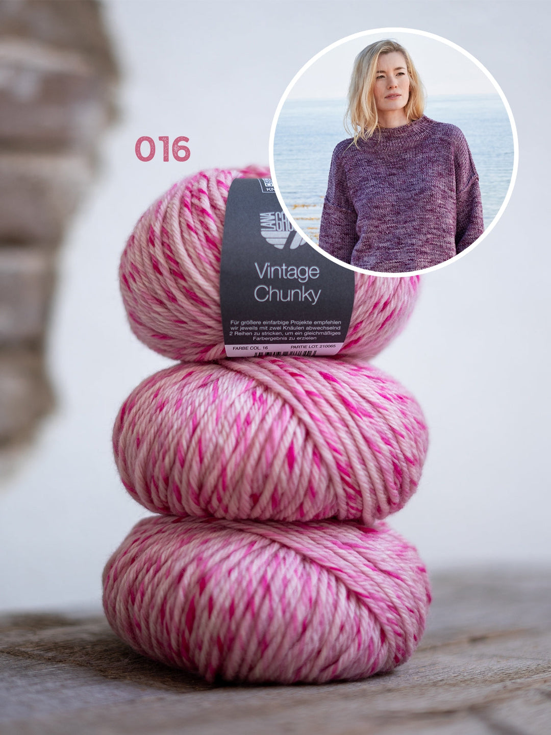 Strickpaket Vintage Chunky Oversized Pullover