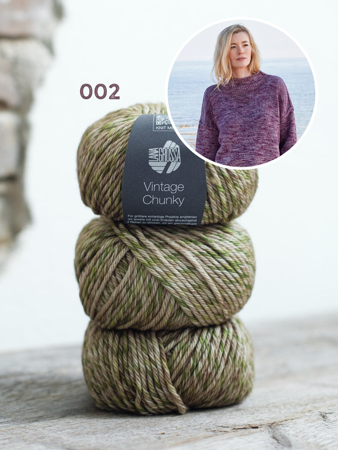 Strickpaket Vintage Chunky Oversized Pullover