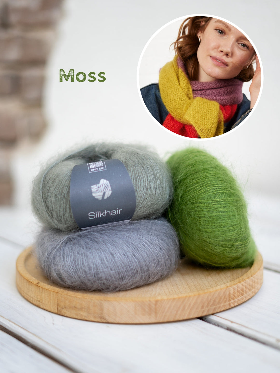Strickpaket Silkhair Colorblock-Schal