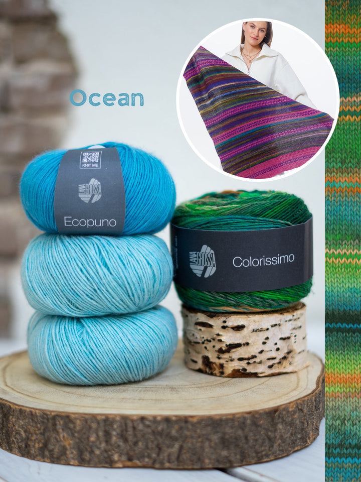 Strickpaket Colorissimo & Ecopuno Dreieckstuch