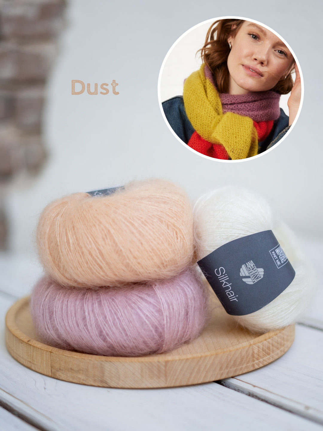 Strickpaket Silkhair Colorblock-Schal