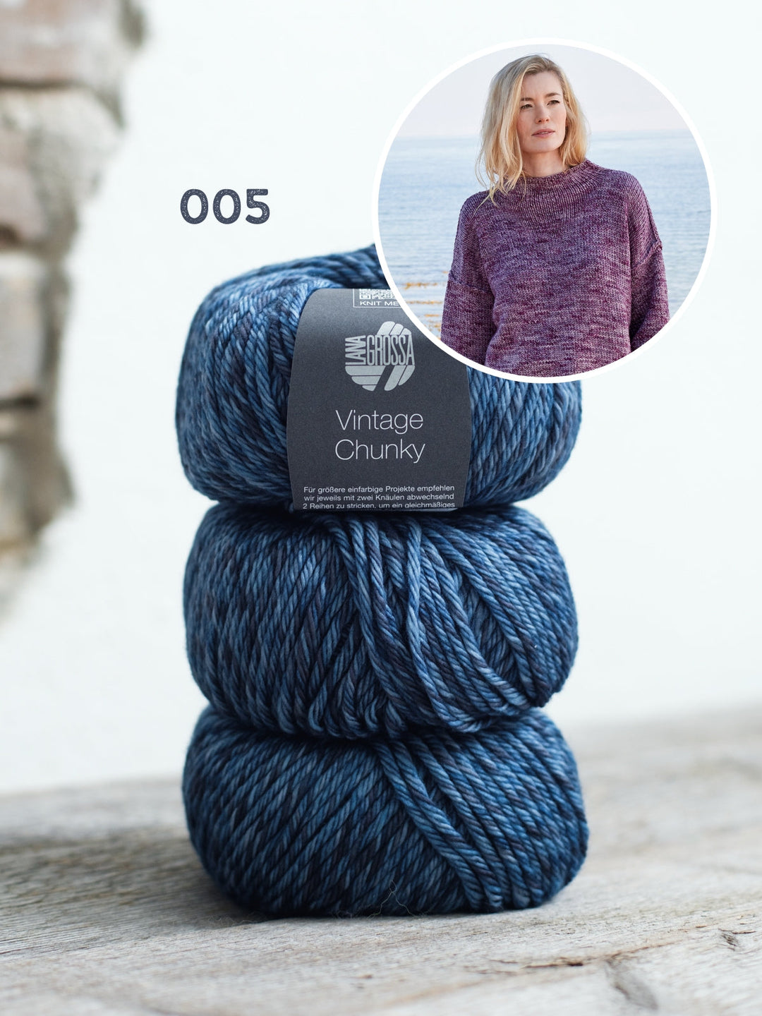 Strickpaket Vintage Chunky Oversized Pullover