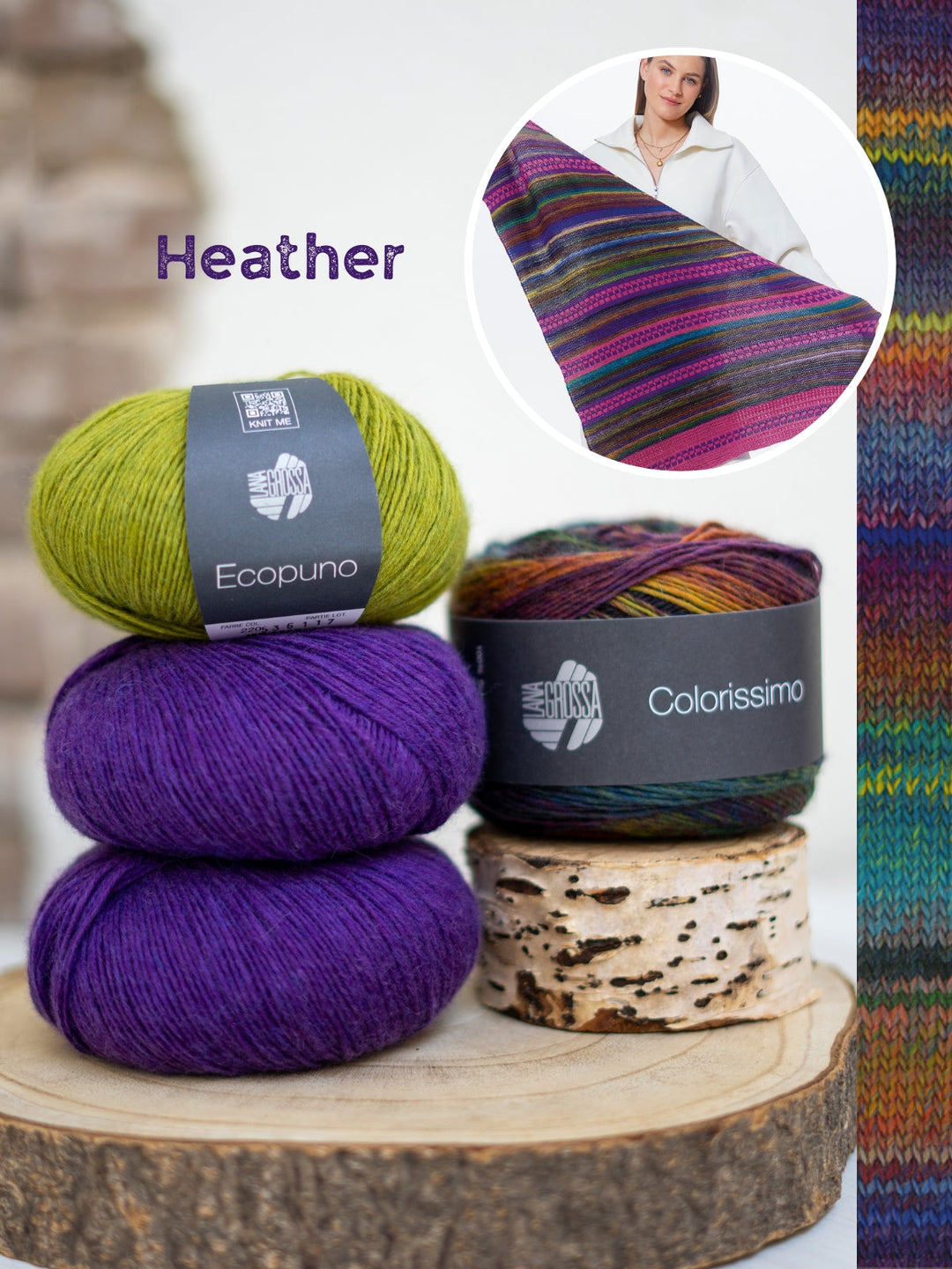 Strickpaket Colorissimo & Ecopuno Dreieckstuch