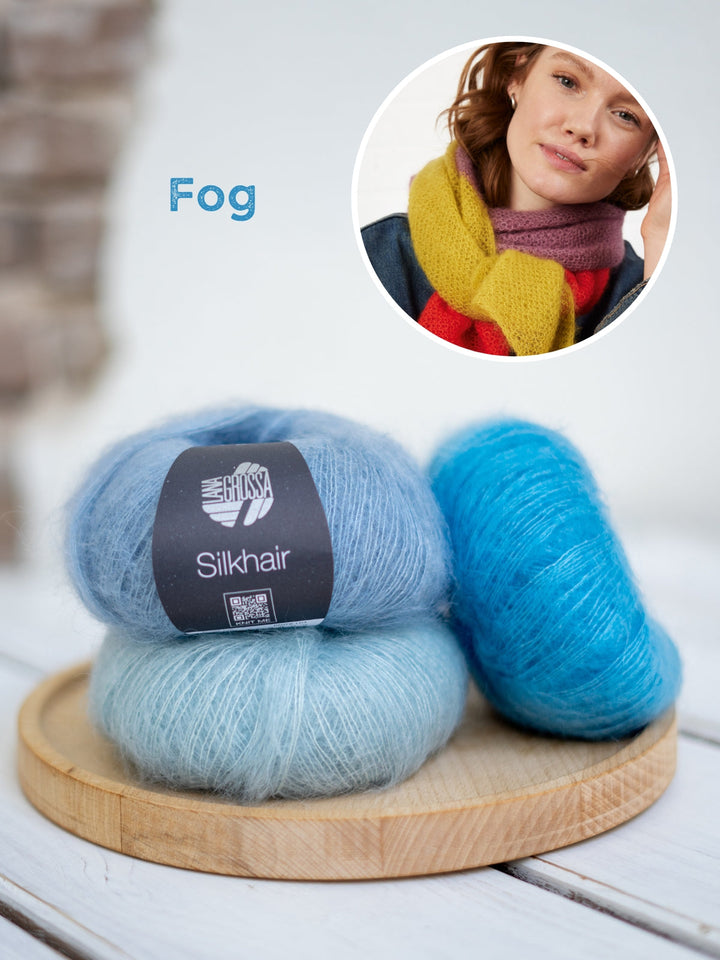 Strickpaket Silkhair Colorblock-Schal