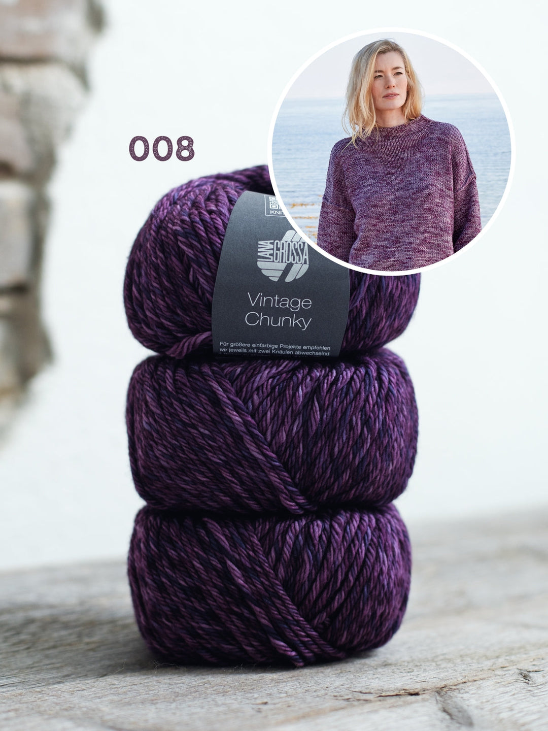 Strickpaket Vintage Chunky Oversized Pullover