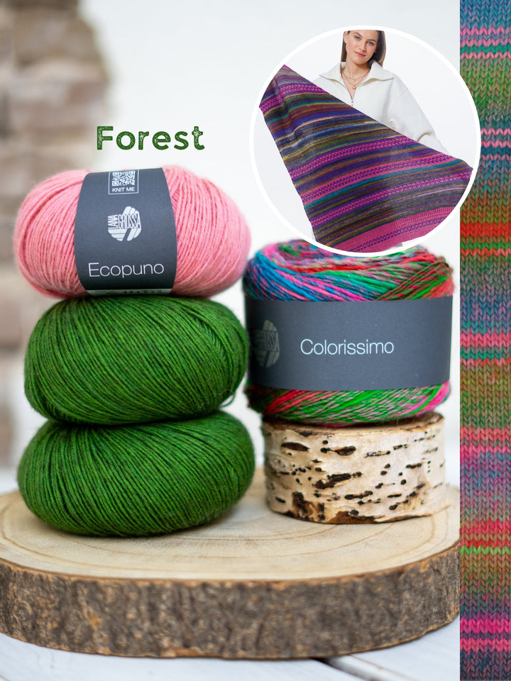 Strickpaket Colorissimo & Ecopuno Dreieckstuch
