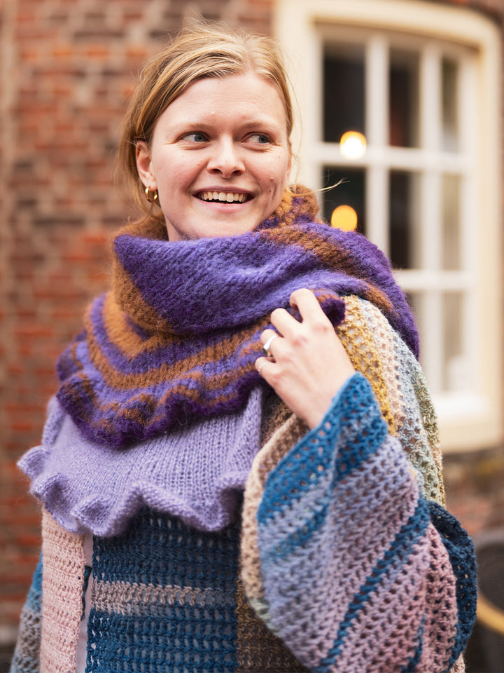 Strickpaket Gigante und Superkid Seta Tuch mit Volante - Tanja Steinbach