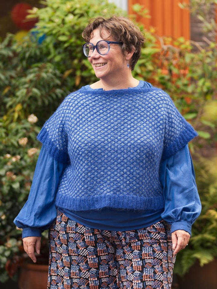 Strickpaket Herbst-Poncho-Pulli - Tanja Steinbach - Cool Wool Vintage