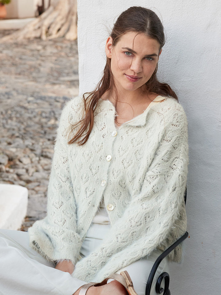 Strickpaket Finito Jacke mit Herzmuster