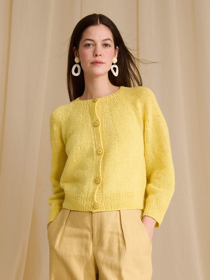 Strickpaket Alta Moda Cotolana Soffio Jacke mit Rundpasse
