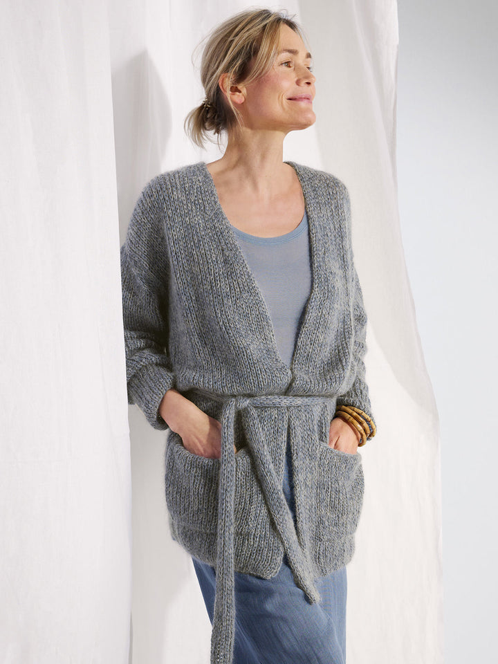 Strickpaket Alta Moda Cotolana Silkhair Jacke mit Gürtel